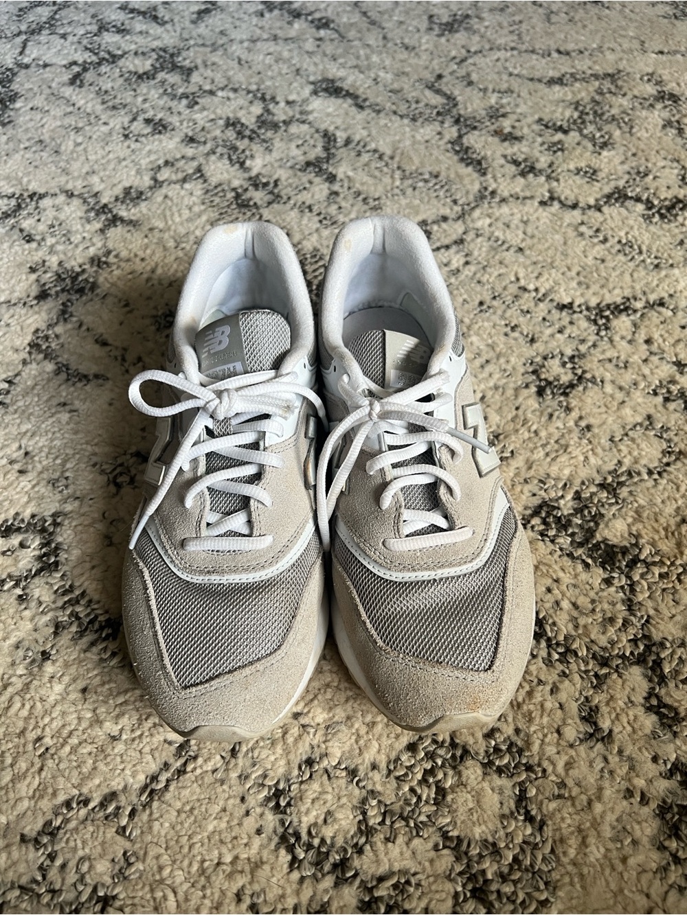 New Balance Neutral Gray and White 997 Style Sneakers - Picture 3 of 3